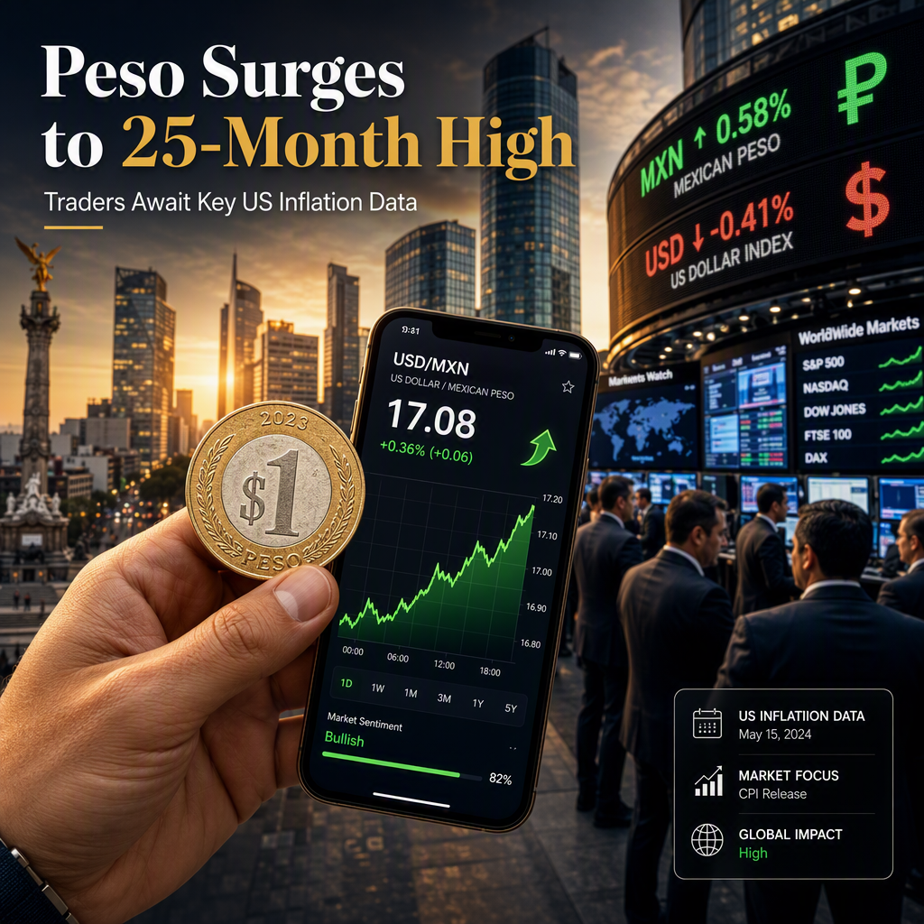 Mexican Peso Hits 25-Month High as Traders Eye US Inflation Data