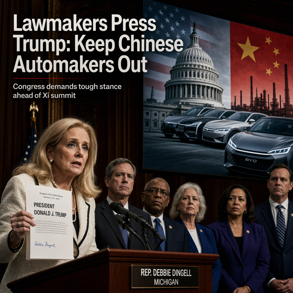 Democratic Lawmakers Urge Trump to Uphold Ban on Chinese Automakers Ahead of Xi Meeting