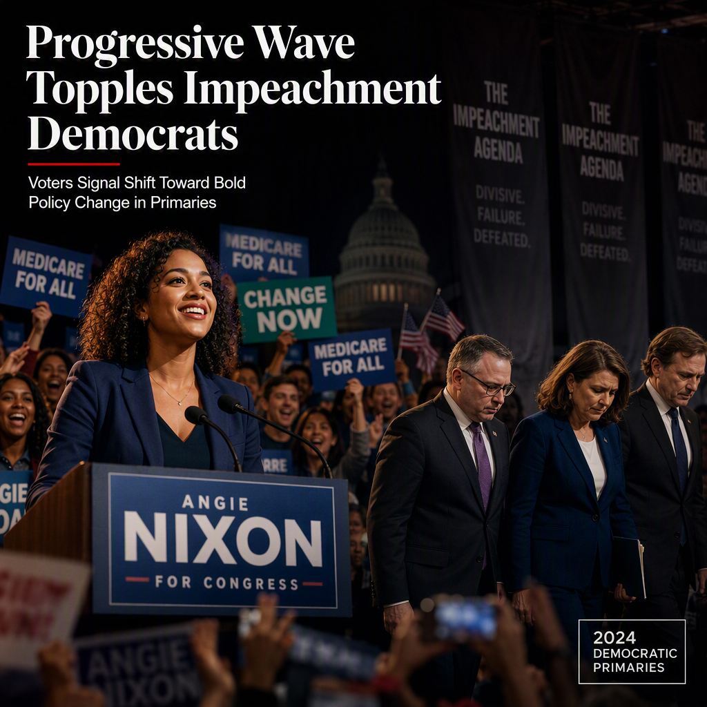 Progressive Upsets Signal Shift in Democratic Primaries as Impeachment Figures Lose to Left-Wing Challengers