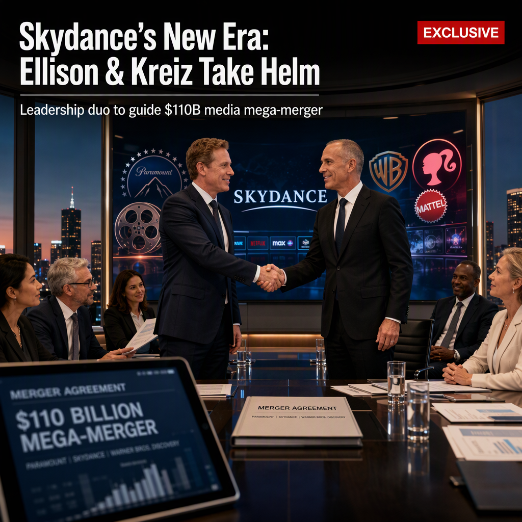 David Ellison Appoints Ynon Kreiz as Co-CEO to Lead $110 Billion Paramount-Skydance-Warner Bros. Discovery Merger