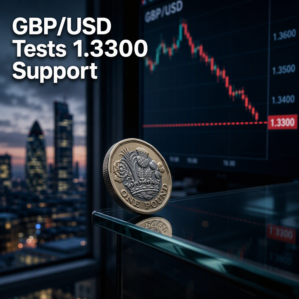 British Pound Tests Key Support Near 1.3300 Amid Tentative Downside Momentum