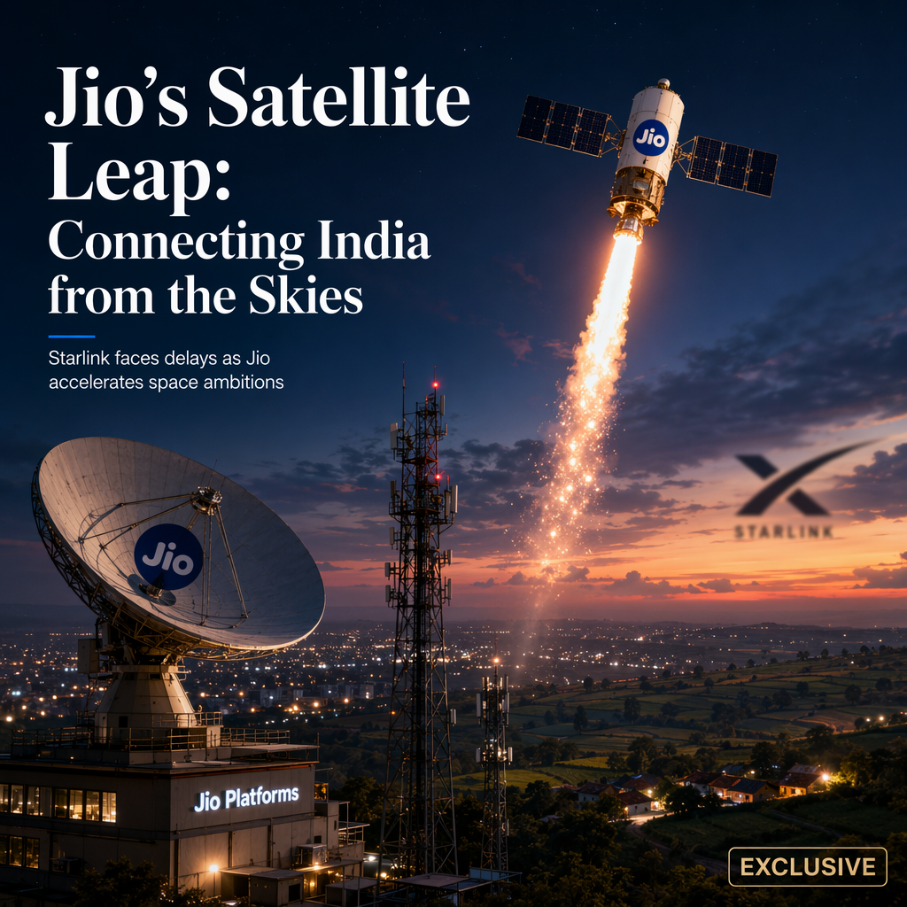 Jio Platforms Plans Satellite Internet Rollout Amid Starlink's Delayed India Entry