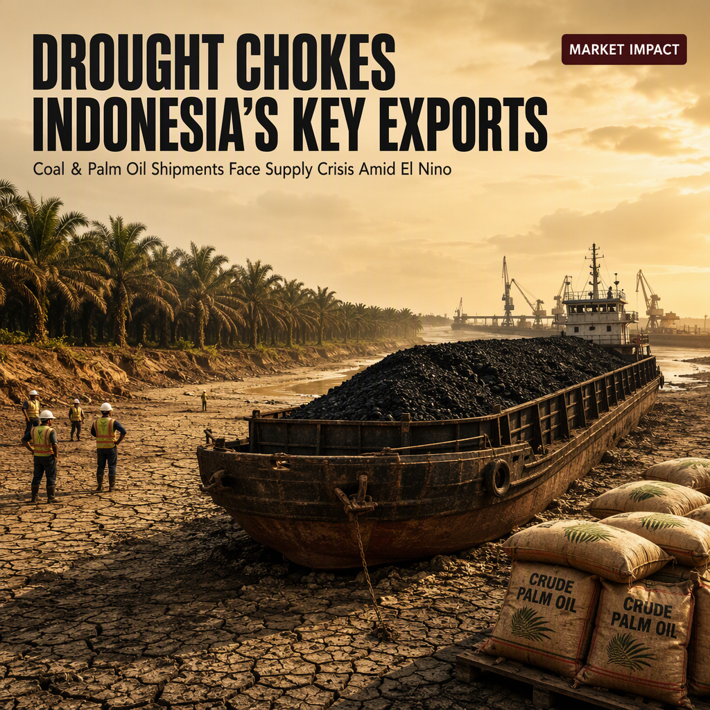 El Nino-Induced Drought Disrupts Coal and Palm Oil Shipments in Indonesia, Raising Supply Concerns