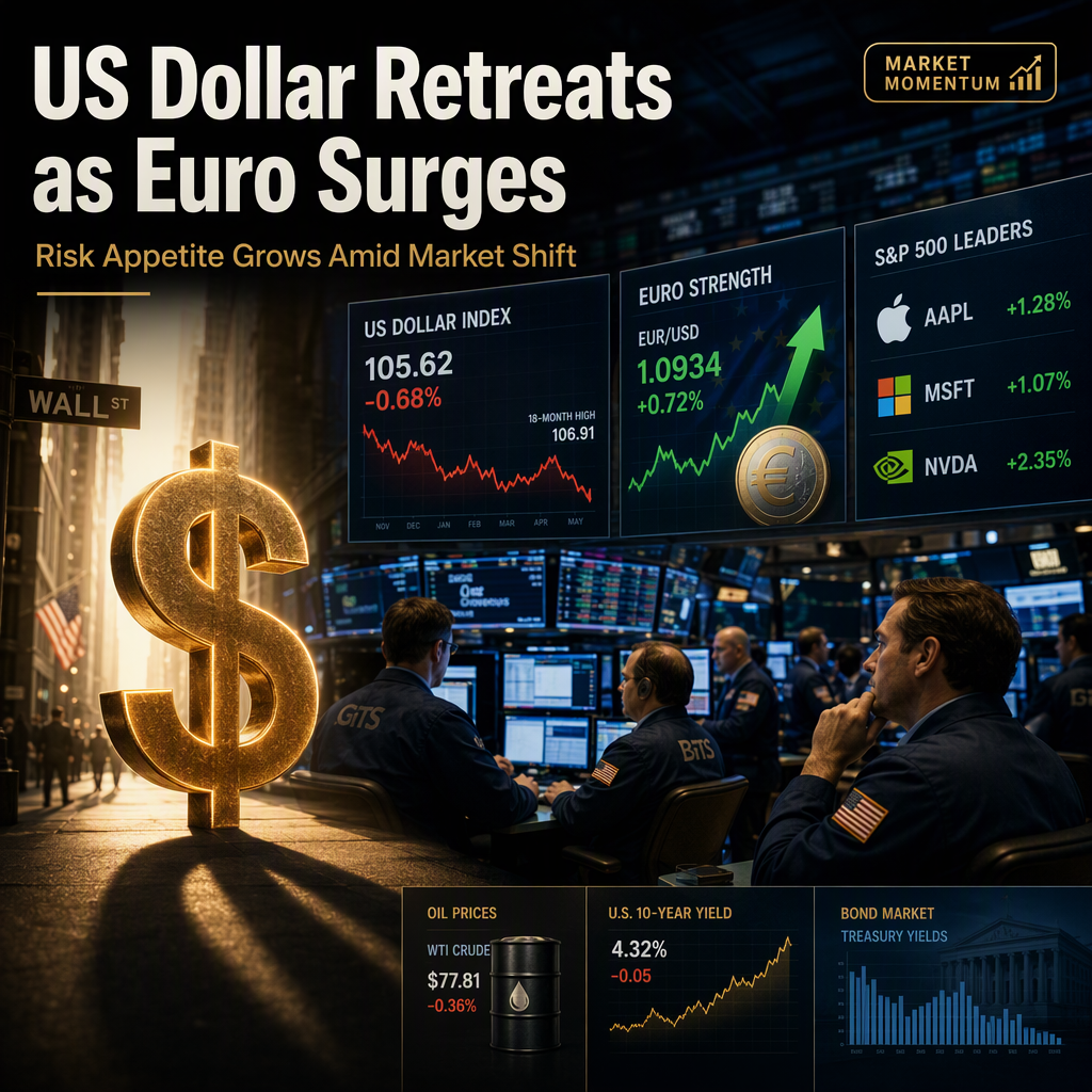 US Dollar Index Retreats from 18-Month High as Euro Rebounds and Risk Appetite Grows