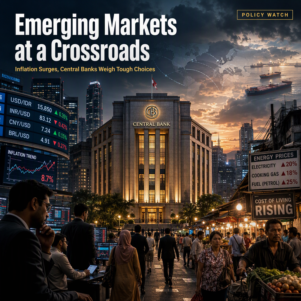 Emerging Economies Face Dilemma as Inflation Rises but Rate Hikes Stall