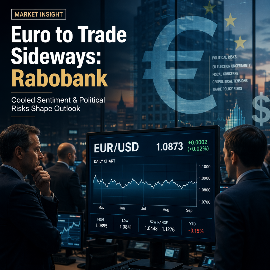 Rabobank Sees Euro Trading Sideways Against US Dollar Amid Cooled Sentiment and Political Risks