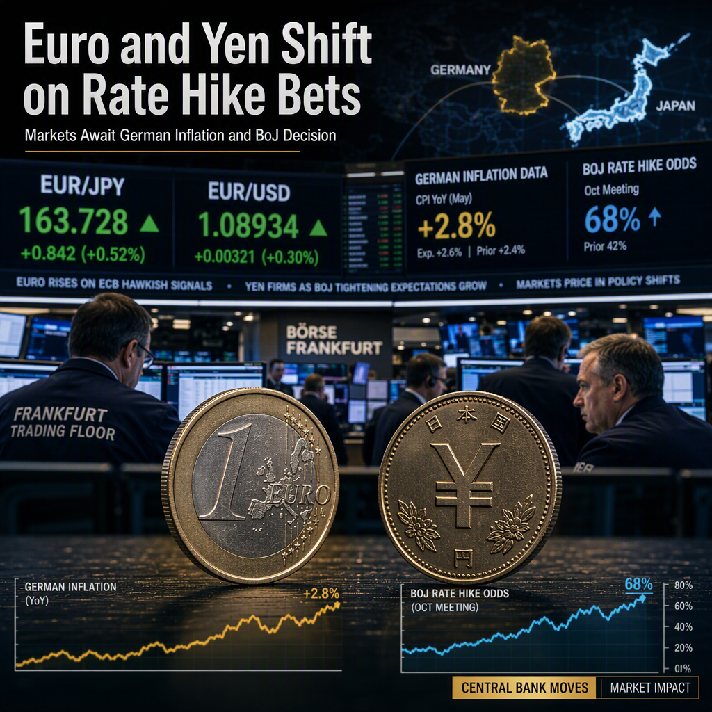 Euro and Yen Move on Central Bank Rate Hike Bets as Markets Eye German Inflation Data