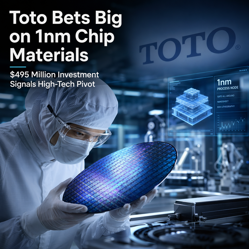 Toto Commits $495 Million to Advance Semiconductor Materials for 1-Nanometer Chips