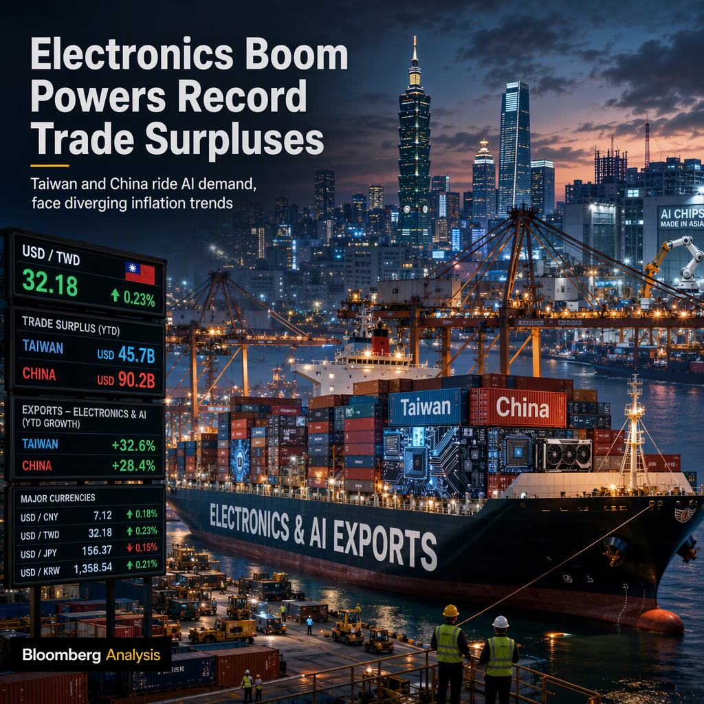 Taiwan and China Report Robust September Trade Surpluses Driven by Electronics and AI Demand