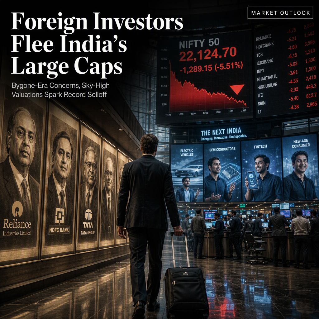 Foreign Investors Exit Indian Large Caps Amid 'Bygone Era' Concerns and Sky-High Valuations