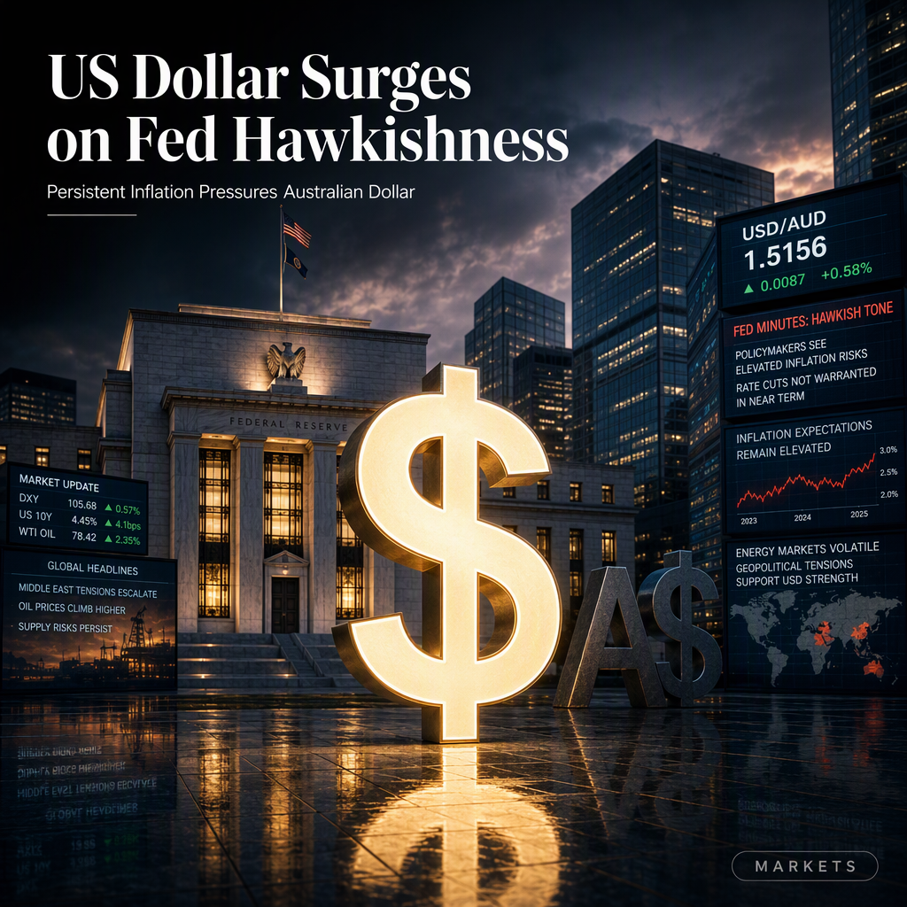 Hawkish Fed Minutes and Persistent Inflation Expectations Drive US Dollar Strength, Weigh on Australian Dollar