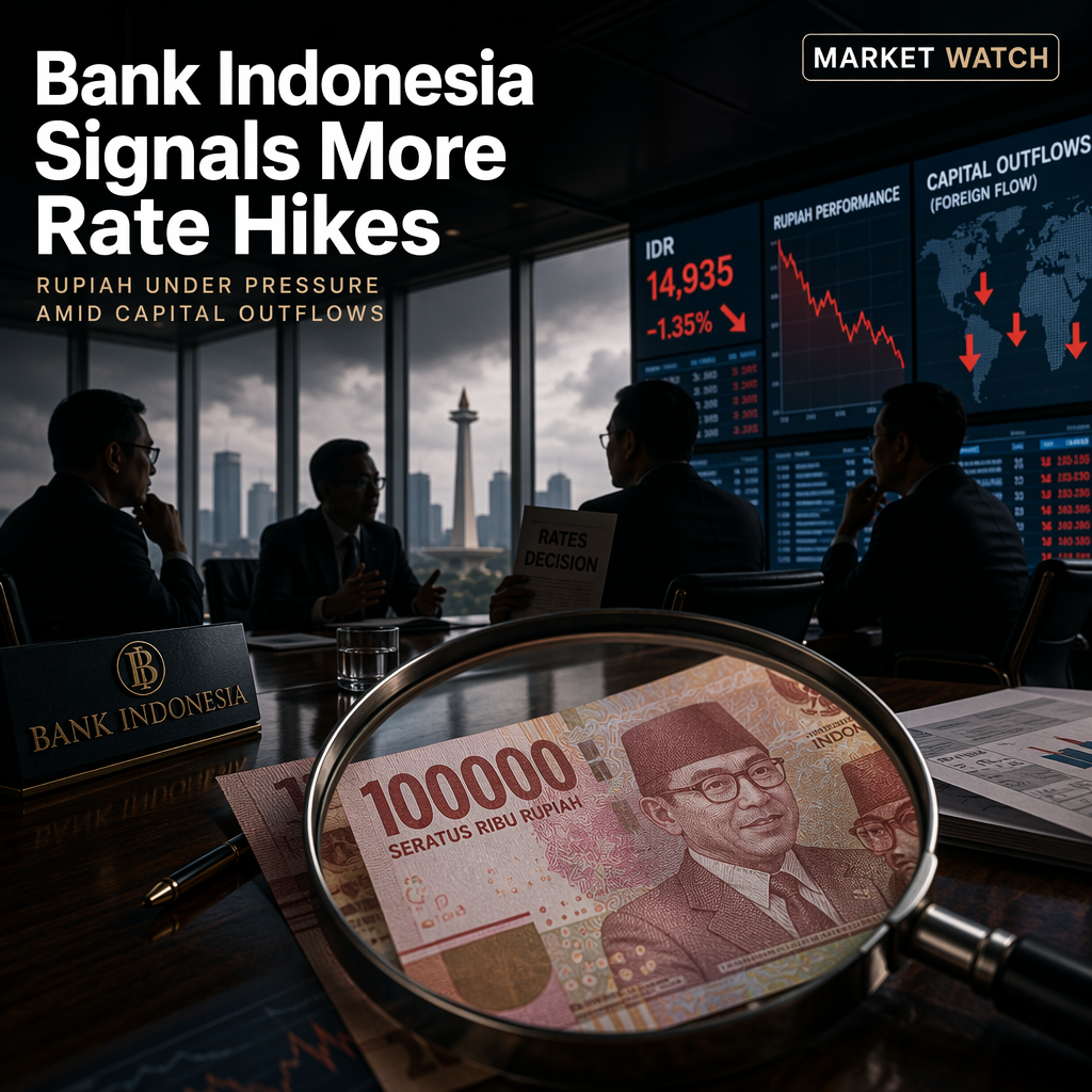 Bank Indonesia Eyes Further Rate Hikes Amid Rupiah Weakness and Foreign Capital Outflows