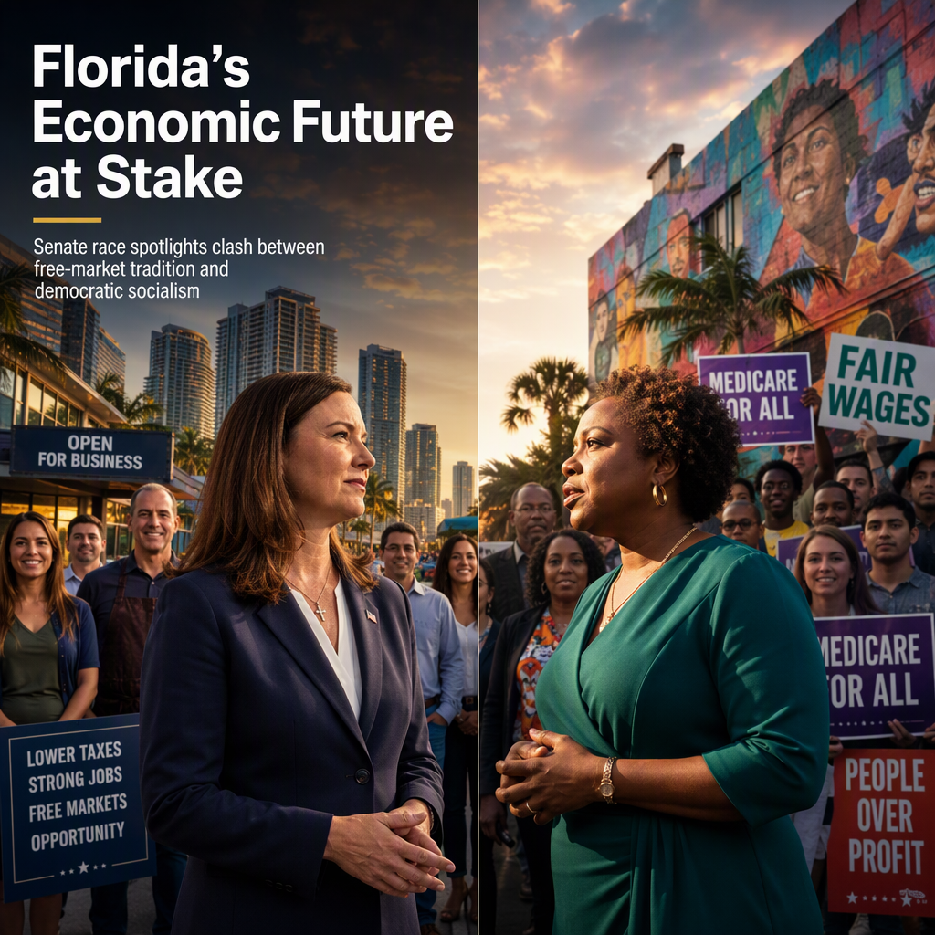 Florida Senate Race Highlights Economic Clash Over Free-Market Policies and Democratic Socialism