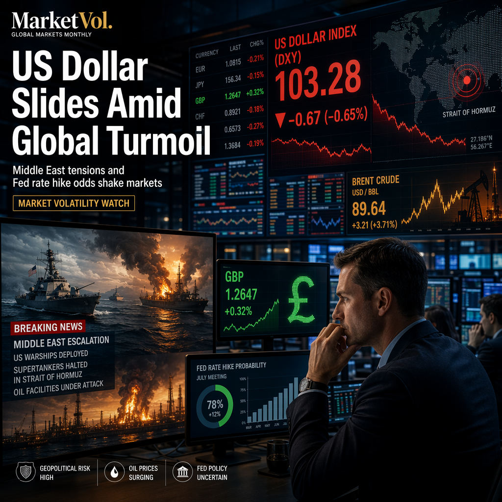 US Dollar Index Slips Despite Middle East Tensions and Rising Fed Rate Hike Odds