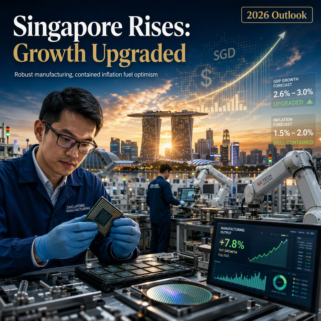 Singapore's Growth Outlook Upgraded Amid Robust Manufacturing and Contained Inflation