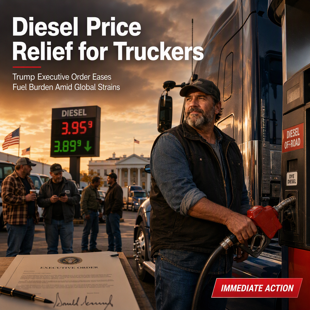 Trump Executive Order Targets Diesel Price Relief for Truckers Amid Global Supply Strains