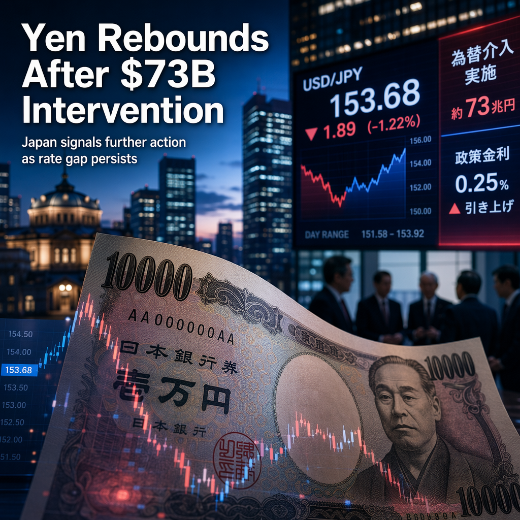 Japanese Yen Recovers from Two-Year Low Despite $73 Billion Intervention and Rate Hike as Officials Signal Further Action