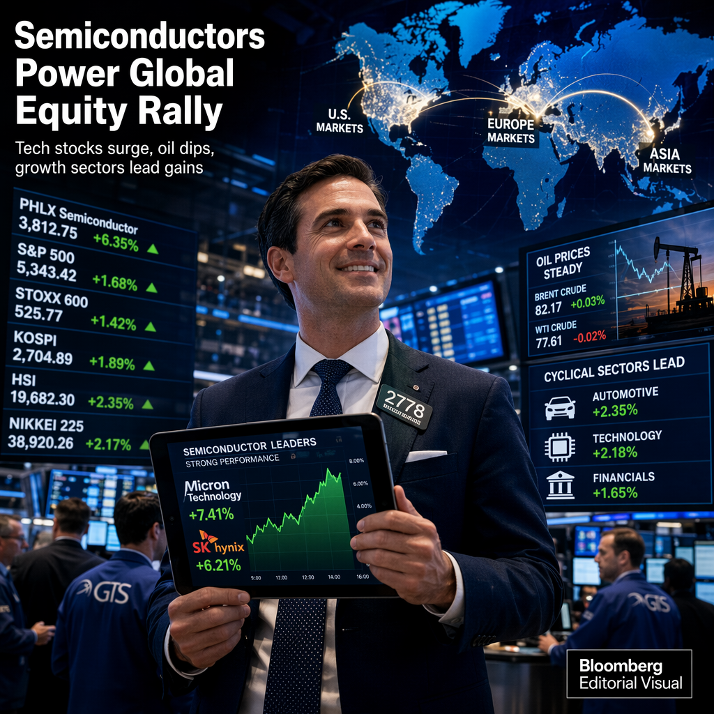 Semiconductor Surge and Lower Oil Prices Spark Global Equity Rally