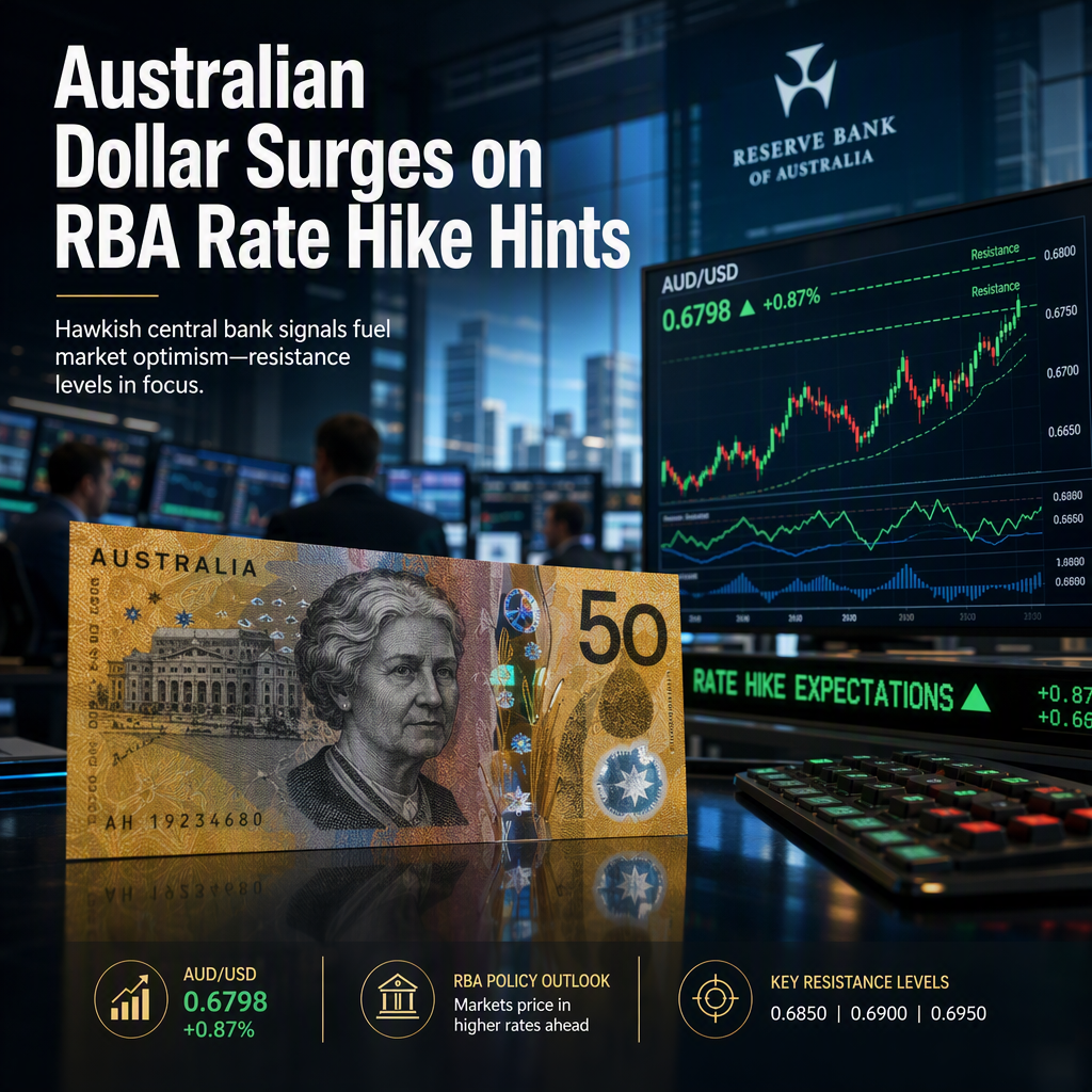 Australian Dollar Rises on Hawkish RBA Comments, Market Eyes Further Rate Hikes