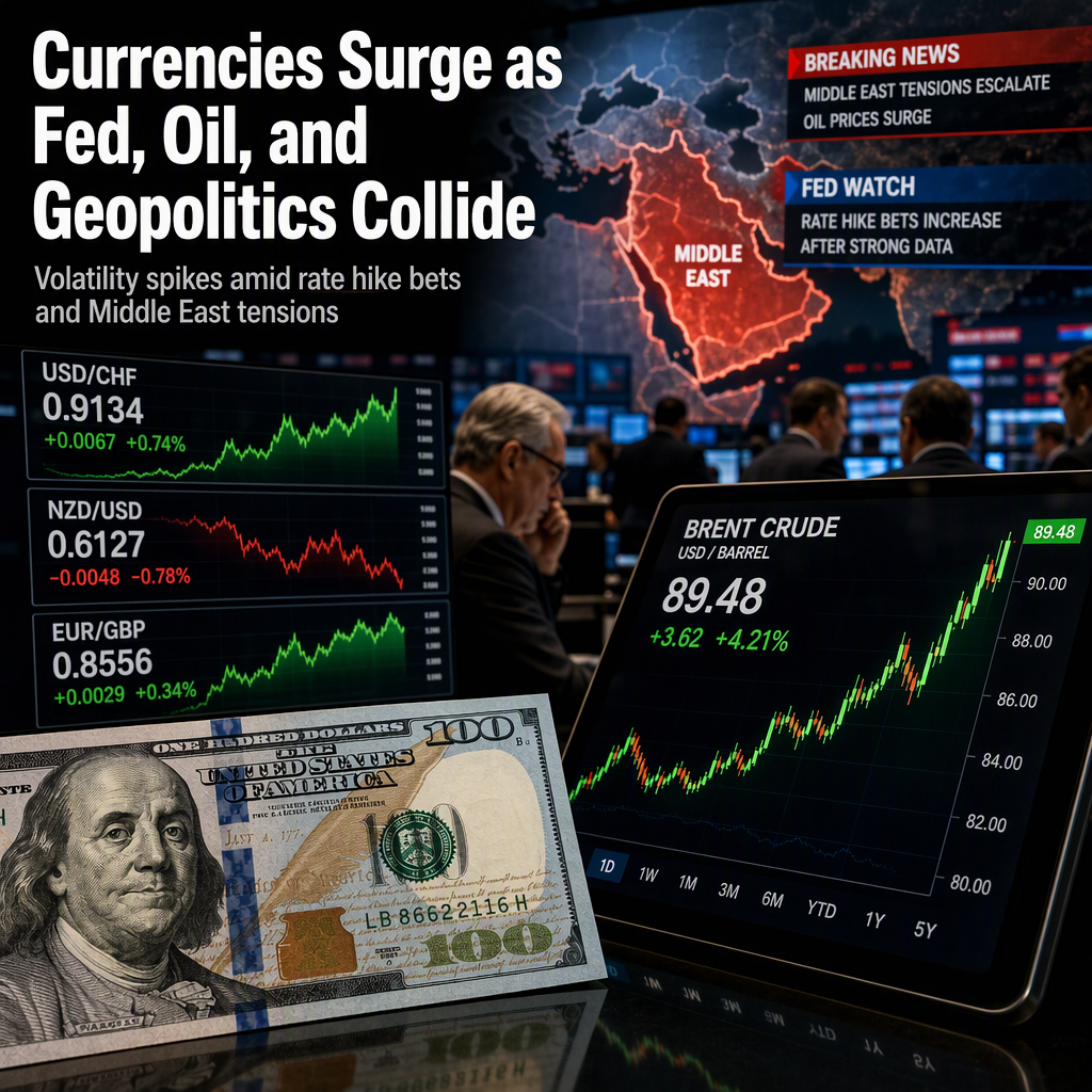 Fed Rate Hike Bets and Middle East Tensions Drive Currency Volatility as Oil Prices Surge