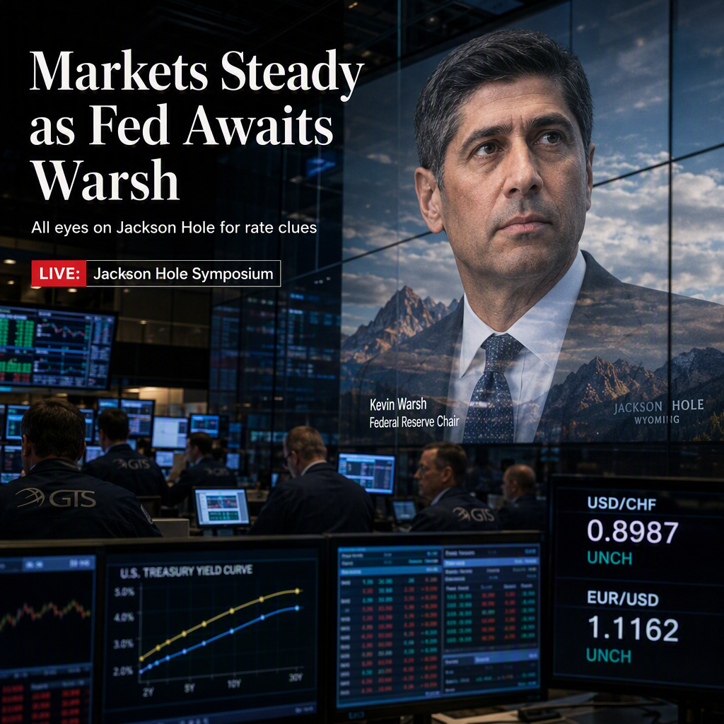 Markets Hold Steady as Investors Await Fed Chair Warsh's Jackson Hole Speech for Policy Clues