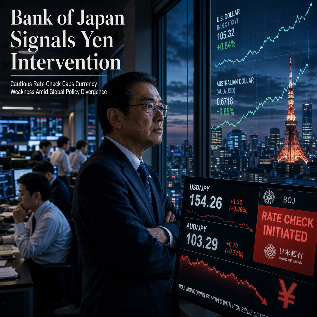 Bank of Japan Rate Check Signals Readiness to Intervene as Yen Weakens Amid Policy Divergence