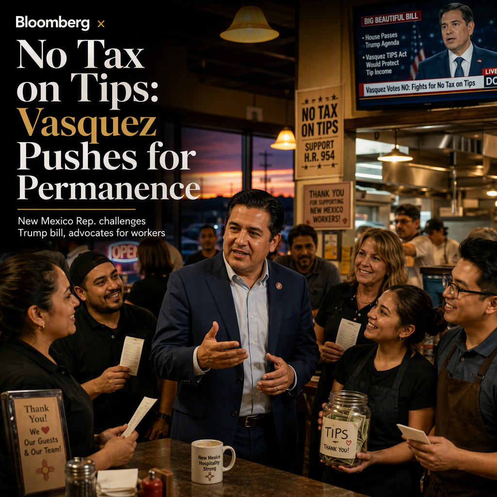 Rep. Gabriel Vasquez Calls for Permanent 'No Tax on Tips' Policy After Opposing Trump Bill