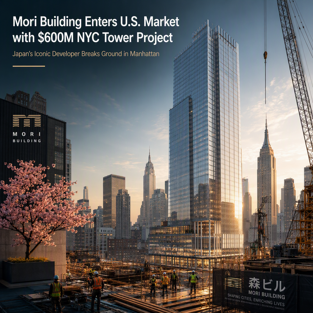 Mori Building Launches First U.S. Redevelopment Project with $600 Million New York Office Tower