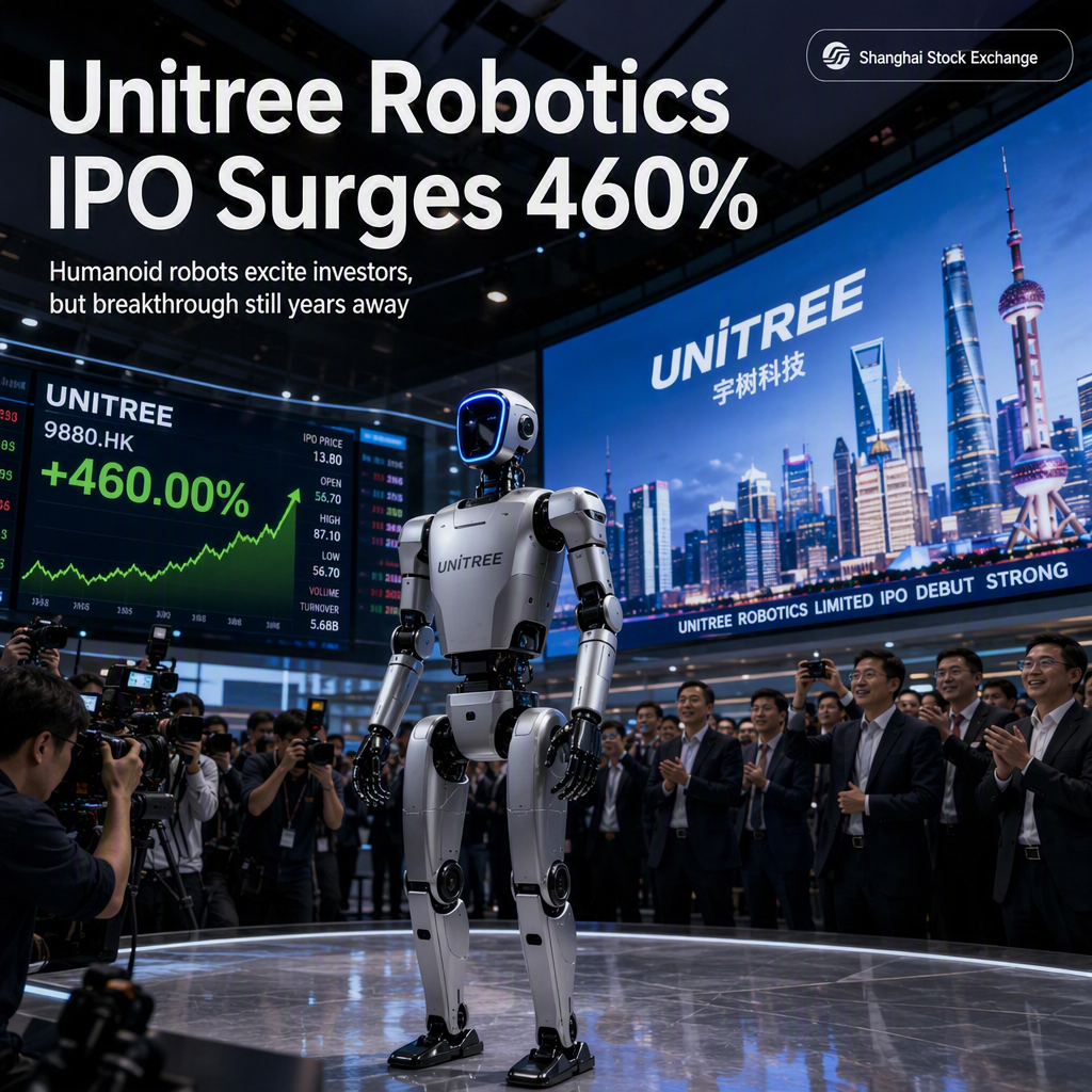 Unitree Robotics Soars 460% in Shanghai IPO Amid Humanoid Robot Hype, Founder Cautions 'ChatGPT Moment' Still a Decade Away