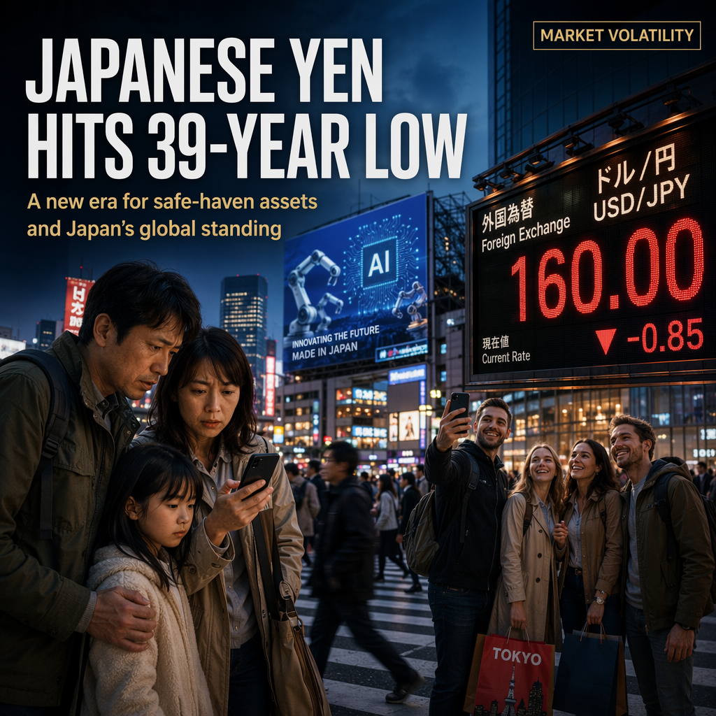 Japanese Yen Hits 39-Year Low Amid Shifting Safe-Haven Dynamics and Market Volatility