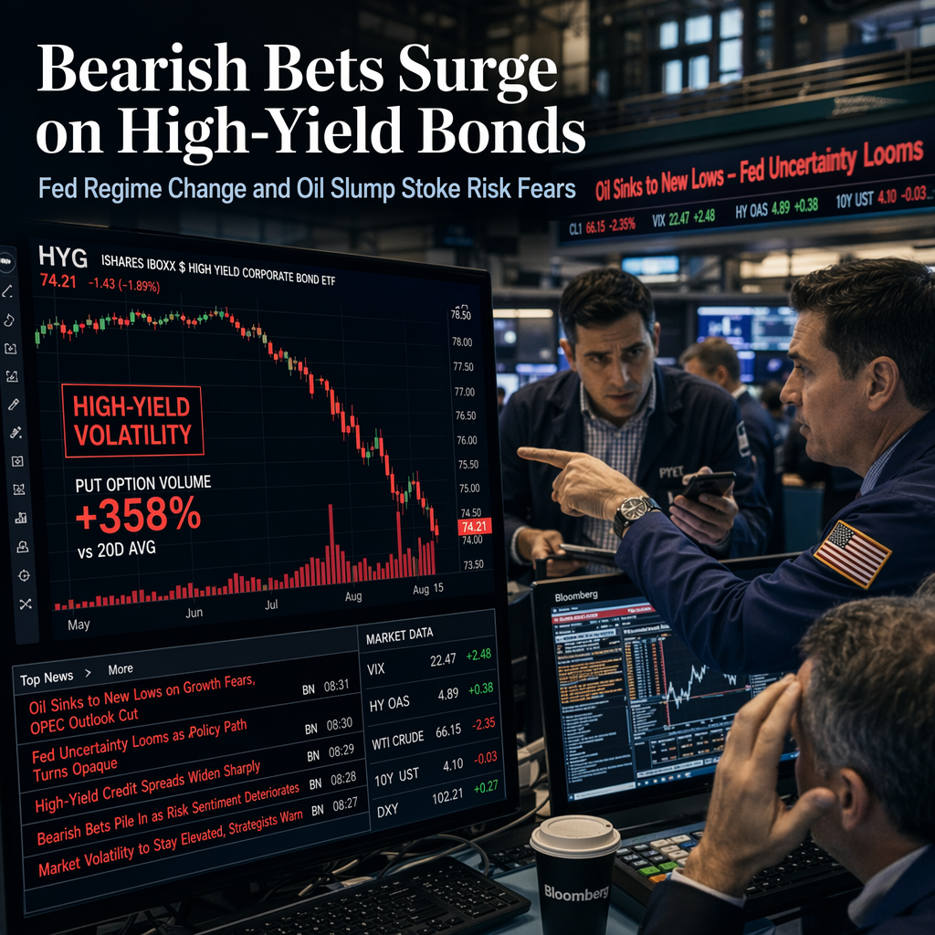 Bearish Bets Surge on High-Yield Bonds Amid Fed Leadership Change and Oil Price Slump