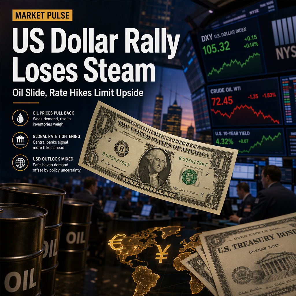 US Dollar Rally Eases as Oil Pullback and Global Rate Tightening Limit Upside