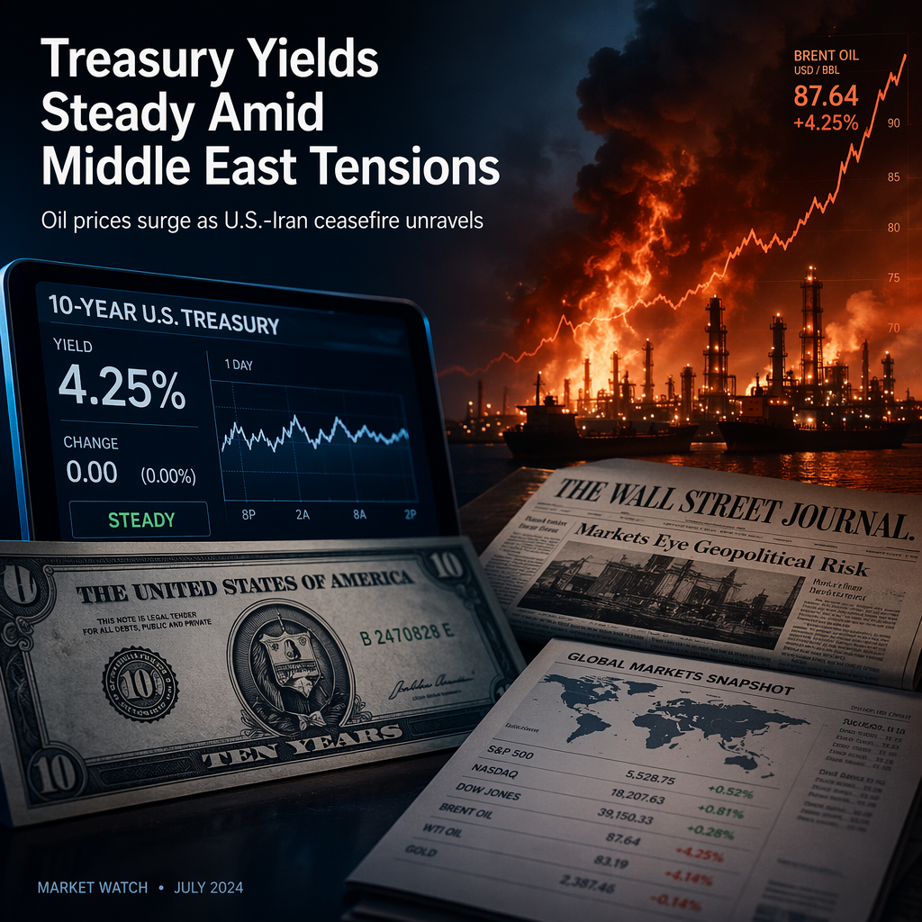 Treasury Yields Hold Steady as U.S.-Iran Ceasefire Strains, Oil Prices Surge