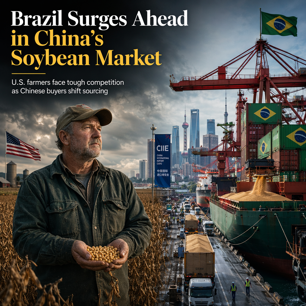 U.S. Struggles to Regain Soybean Market Share in China Amid Rising Brazilian Competition