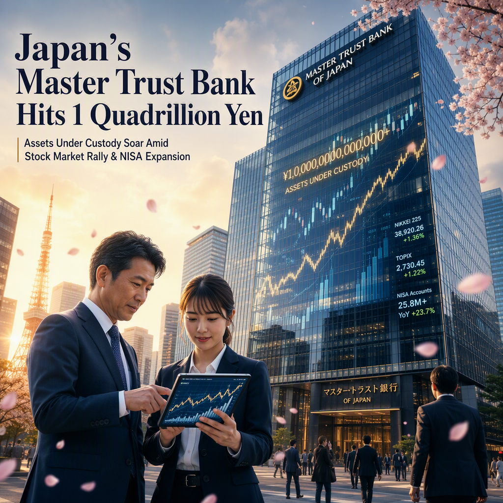 Master Trust Bank of Japan Surpasses 1 Quadrillion Yen in Assets Under Custody Amid Market Rally