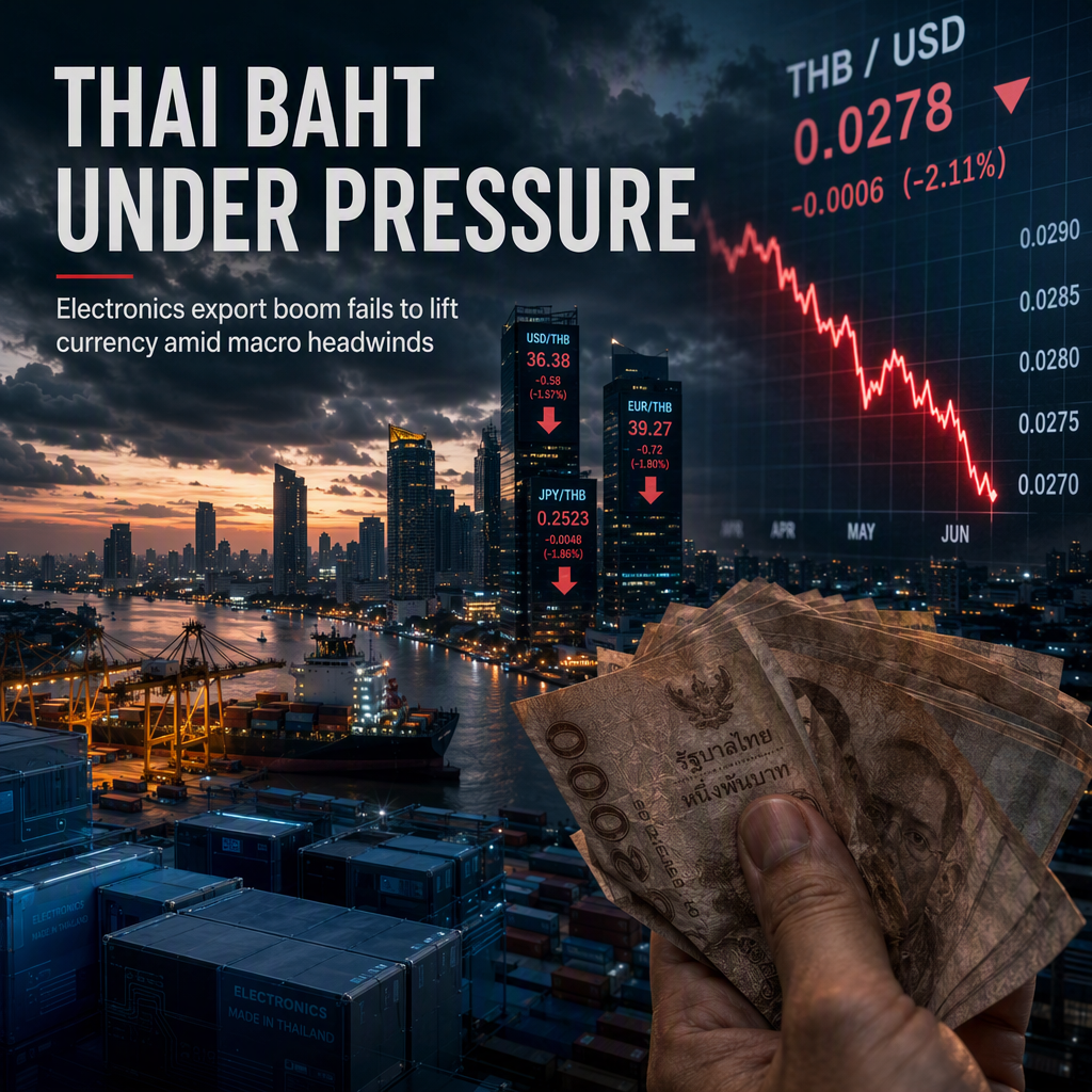 Thai Baht Faces Downside Pressure Despite Electronics Export Boom, Says MUFG