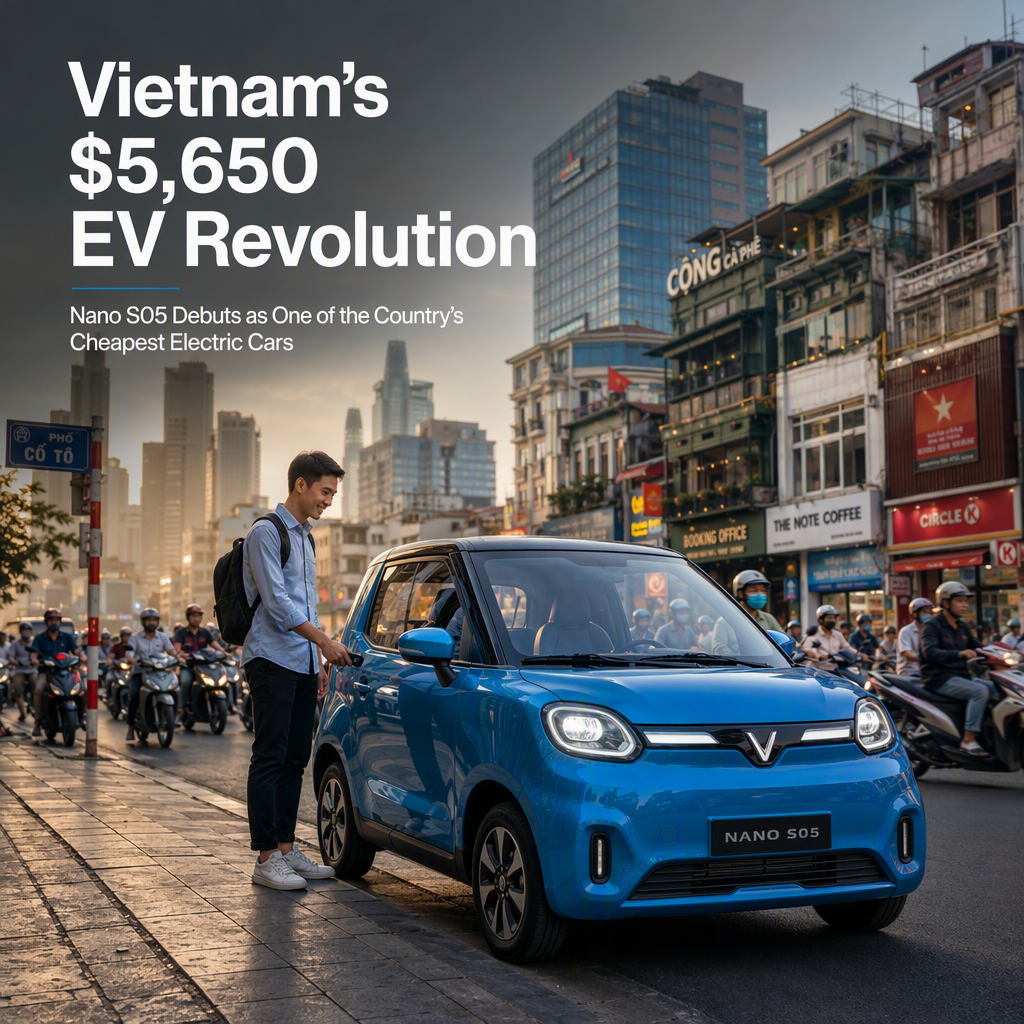 Vietnam's TMT Motors Unveils Nano S05, One of Country's Cheapest EVs at $5,650