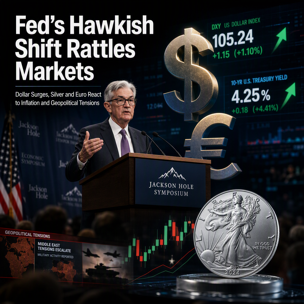 Fed's Hawkish Shift Lifts US Dollar, Raises Rate Hike Bets; Silver and Euro React Amid Geopolitical Tensions