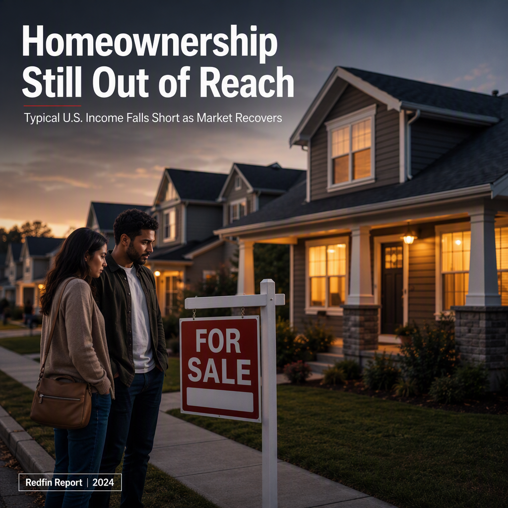 Income Needed to Buy Typical U.S. Home Remains High Despite Slight Improvement, Redfin Reports
