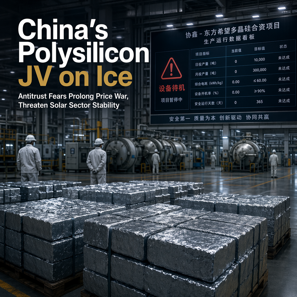 China's Polysilicon JV Stalls Amid Antitrust Concerns, Prolonging Industry Price War