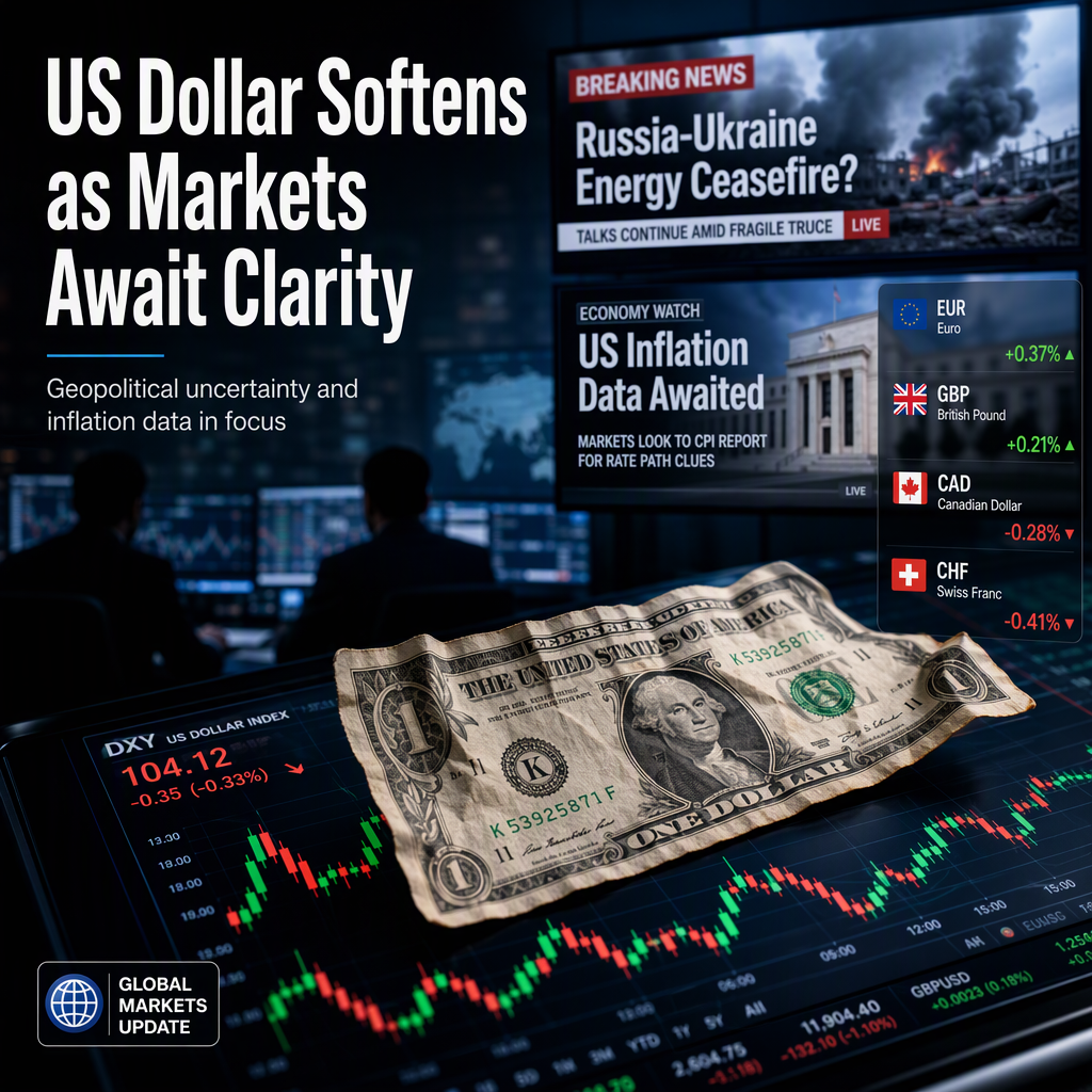 US Dollar Softens Amid Unconfirmed Russia-Ukraine Energy Ceasefire and Awaited US Inflation Data