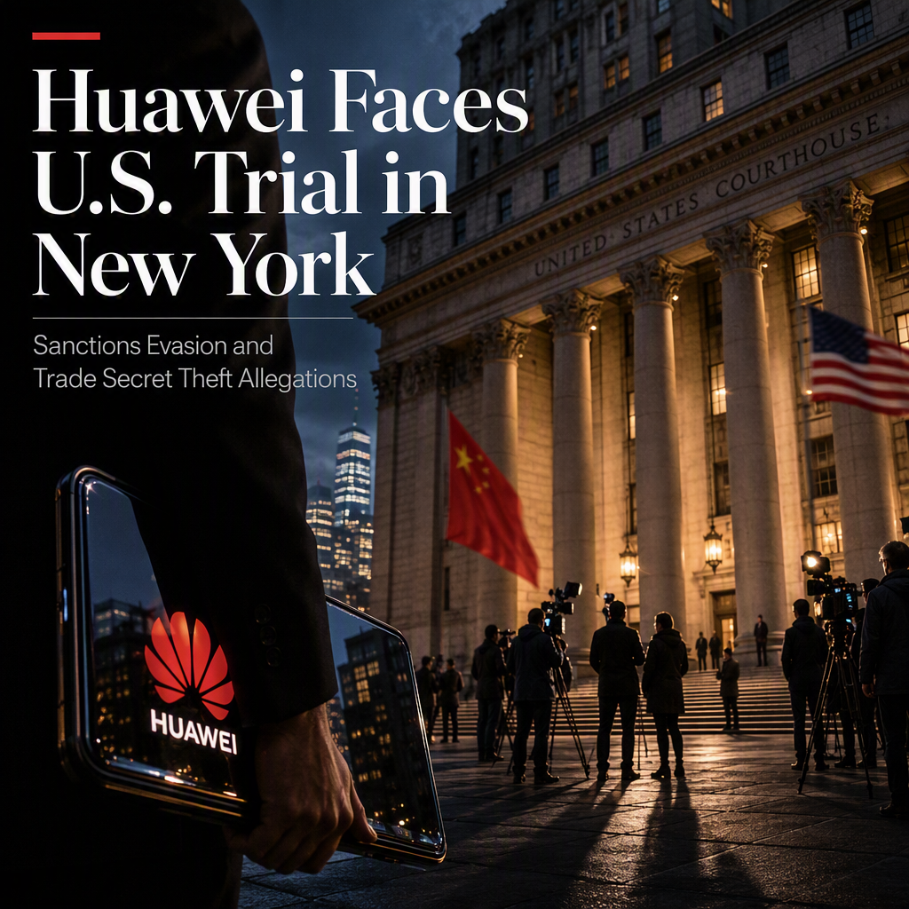 Huawei Faces New York Trial Over Alleged U.S. Sanctions Evasion and Trade Secret Theft