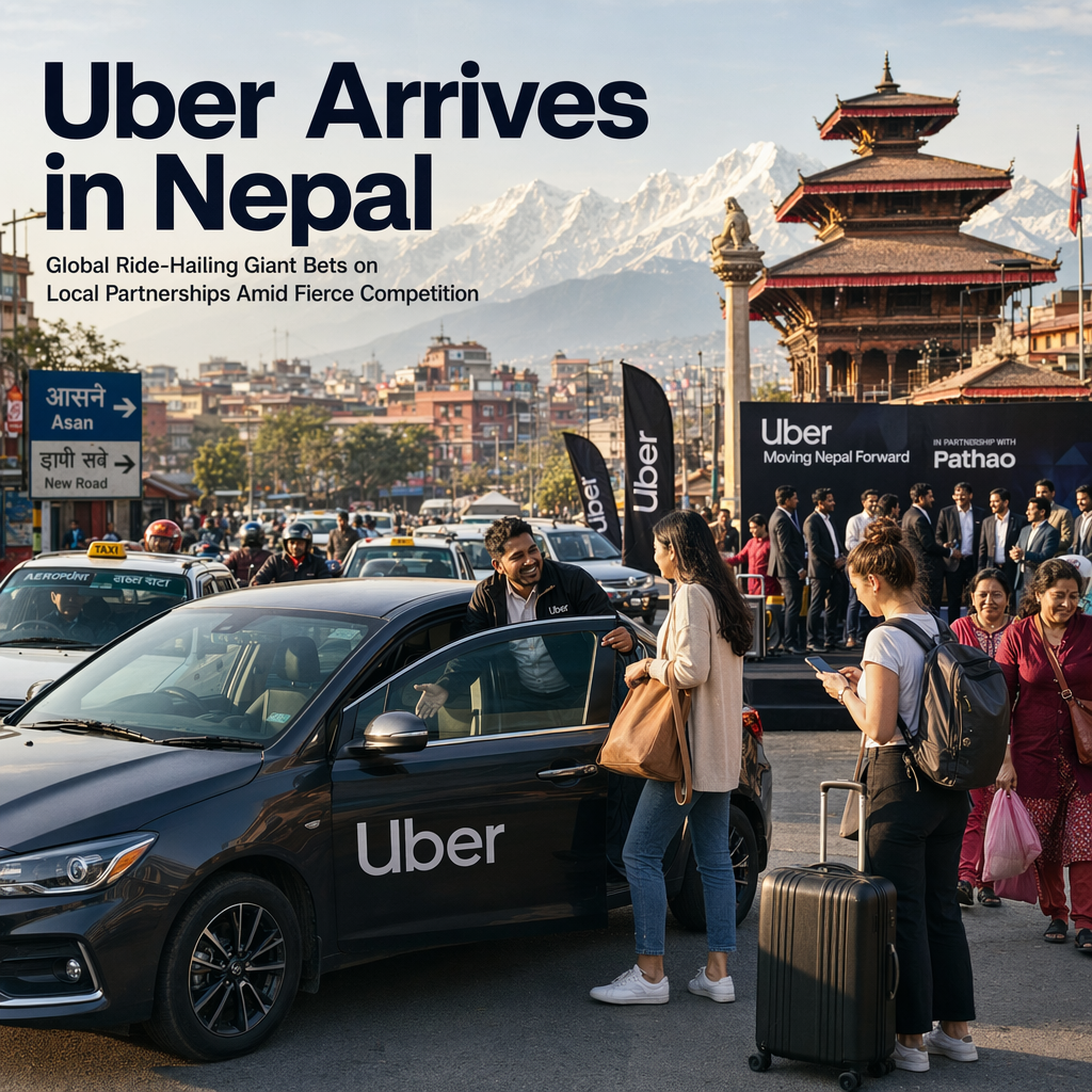 Uber Enters Nepal's Crowded Ride-Hailing Market, Betting on Global Brand and Local Partnerships