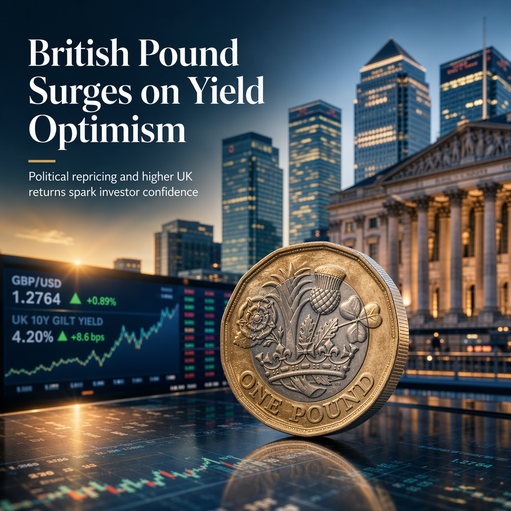 British Pound Outperforms on Higher UK Yields and Political Repricing, Says MUFG