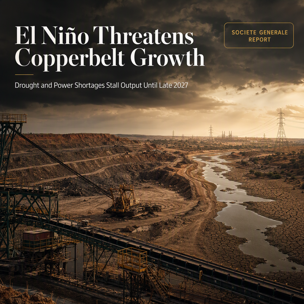 El Niño Threatens to Stall African Copperbelt Supply Growth Until Late 2027, Societe Generale Warns