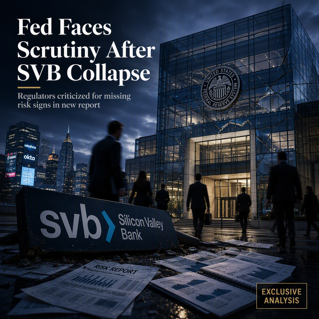 Fed Staff Criticized for Overlooking Silicon Valley Bank Vulnerabilities, New Report Finds
