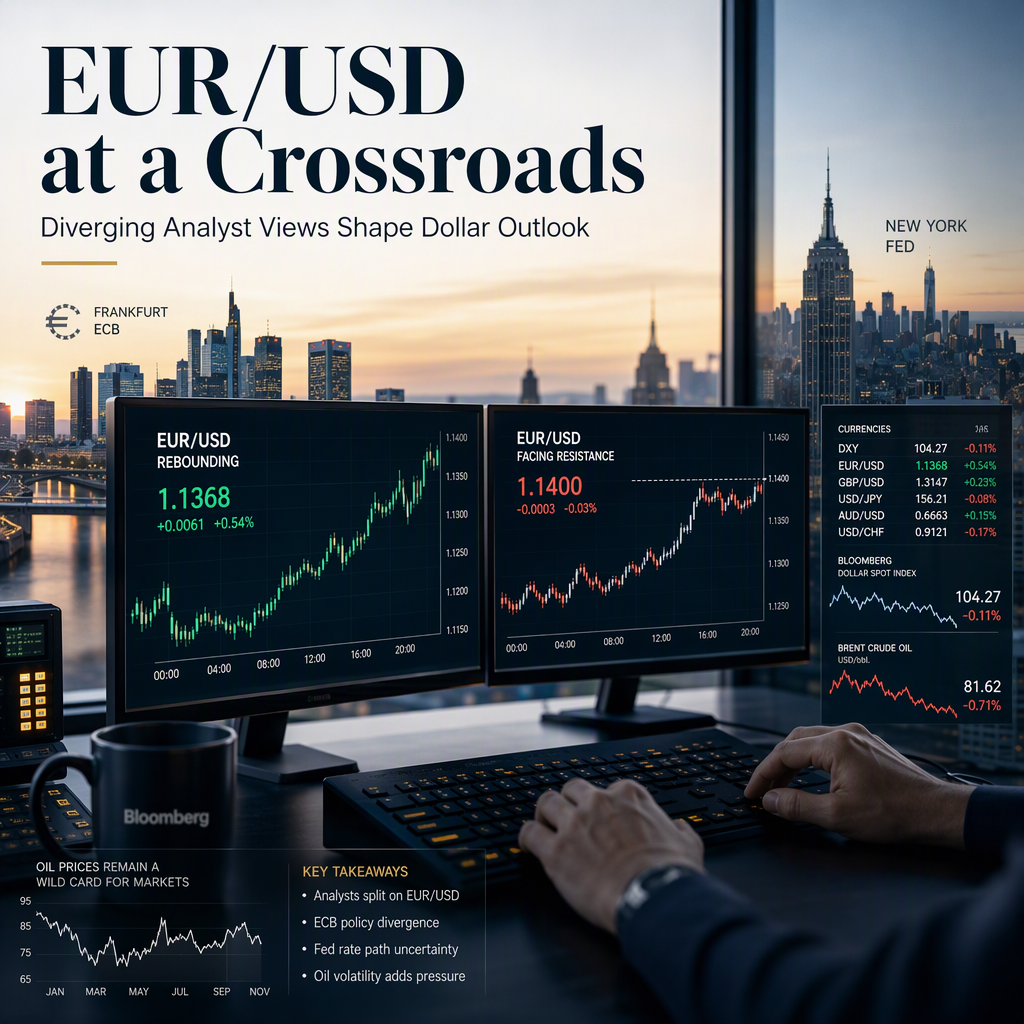 EUR/USD Faces Resistance Amid Diverging Analyst Views on Dollar Outlook