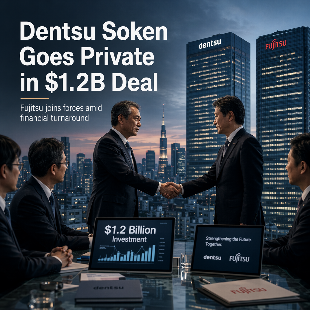Dentsu Group to Take Dentsu Soken Private with $1.2 Billion Investment from Fujitsu and Trading House