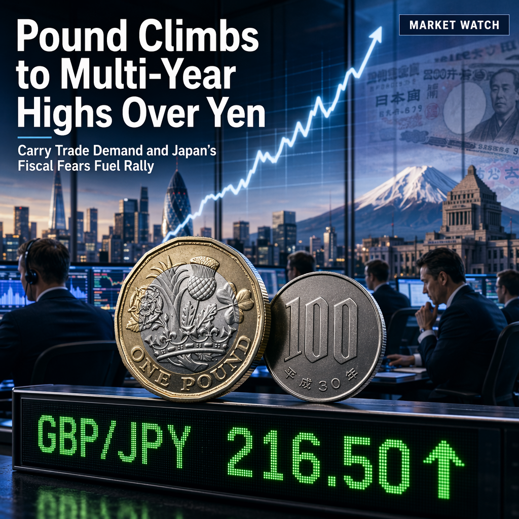 British Pound Surges Near Multi-Year High Against Yen Amid Carry Trade and Japan's Fiscal Concerns