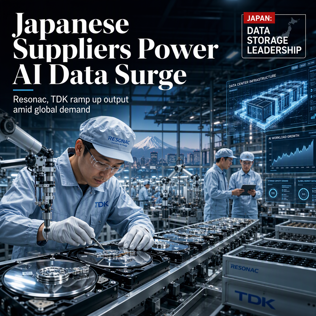 Japanese Hard-Drive Suppliers Surge as AI Boom Fuels Data Storage Demand